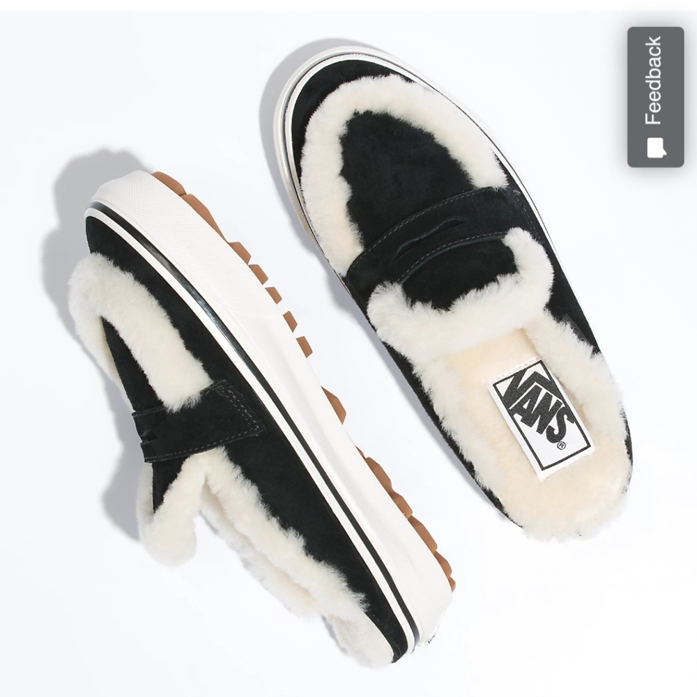 VANS shearling mules